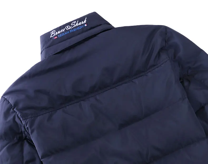 Зимняя мужская куртка, качественное теплое толстое пальто, зимняя синяя парка, Мужская теплая верхняя одежда, мужская модная серая куртка-пуховик на утином пуху, M-3XL
