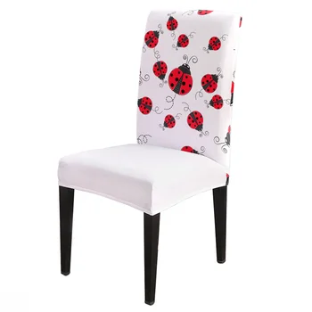

Red Ladybug Chair Cover for Dining Room Chairs Covers High Back Living Room Chair Cover Sets for Home Kitchen