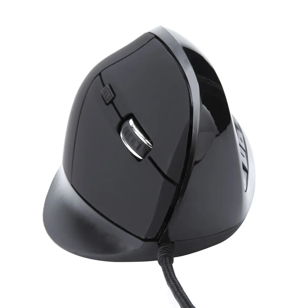 Nuevo мышь Вертикальный con кабель USB de 6 teclas Ratón para juegos con indicador светодиодный Регулируемый 2400 точек на дюйм для ПК portortil#10