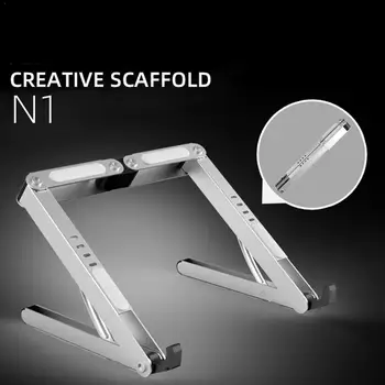 

Adjustable Portable Folding Laptop Stand Metal Seamlessly Calculators Phones Mobile Books Notebook For Laptopnotes Holder E8Y8
