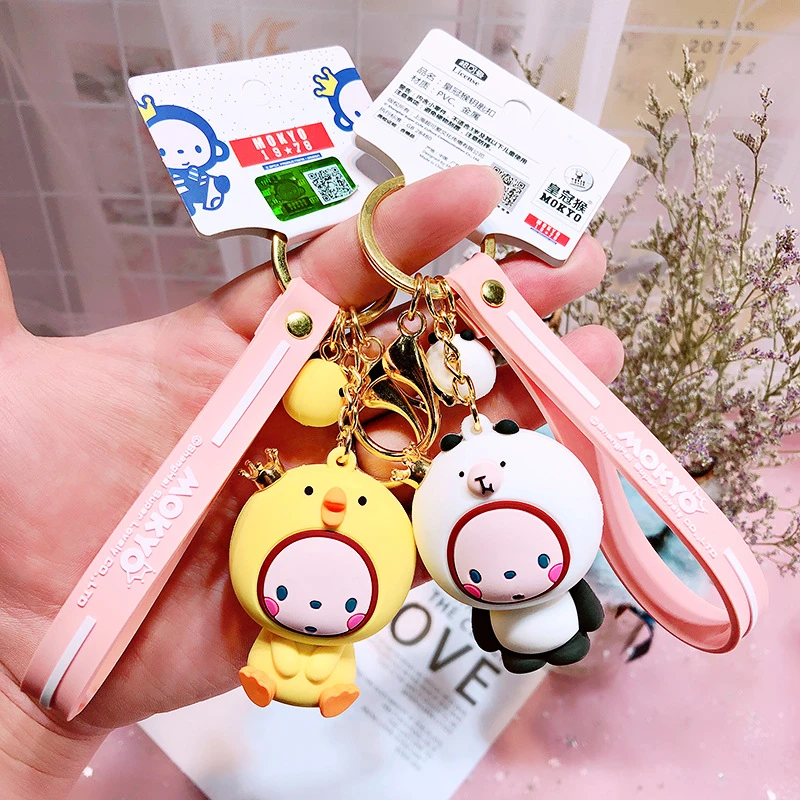 漫画の王冠猿キーホルダーかわいい豚キーホルダー男性と女性パンダキーチェーン卸売 キーホルダー Aliexpress