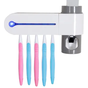 

Antibacteria UV Light Ultraviolet Toothbrush Automatic Toothpaste Dispenser Sterilizer Toothbrush Holder Cleaner