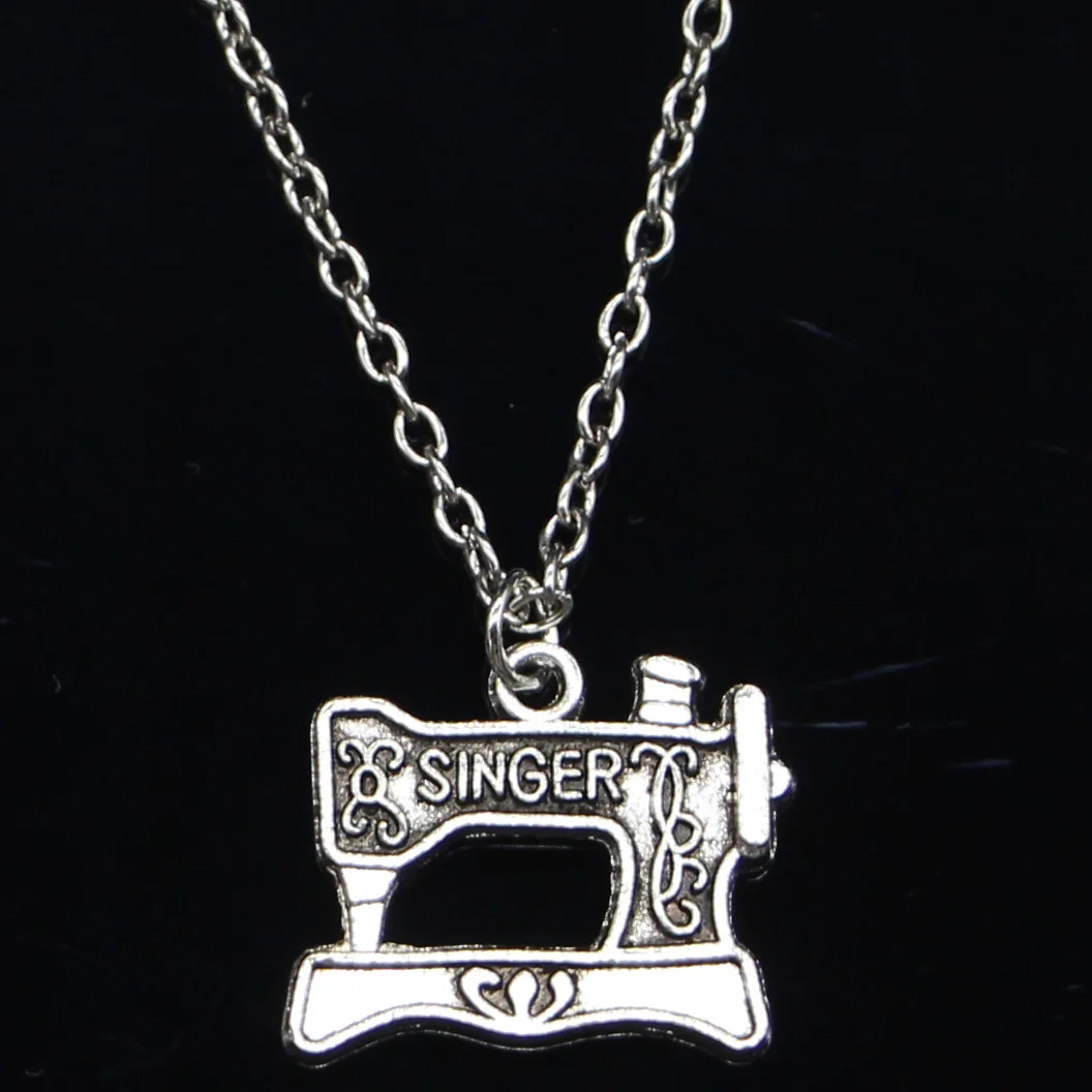 20 штук новое модное ожерелье 20x17 мм Винтаж singer ножная швейная машинка Подвески