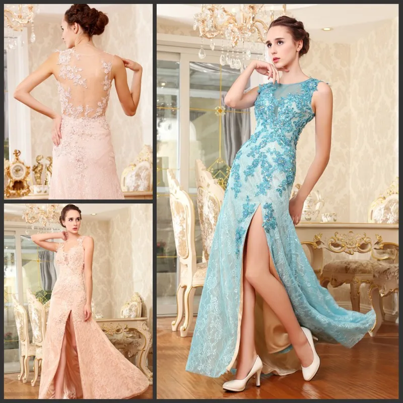 

free shipping maxi 2016 luxury crysta lvestidos formal brides lace beaded red blue long sexy evening gowns party prom dresses