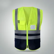 Светоотражающий жилет сетка дышащая Строительная площадка Защитная куртка цвет флуоресцентный жилет одежды