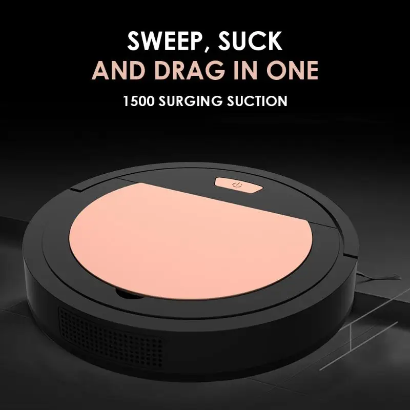 1800pa Smart Vacuum Cleaner Sweeper Cordless Vacuum Cleaners USB Rechargeable Cleaning Sweeping Robot Household Cleaning Machine