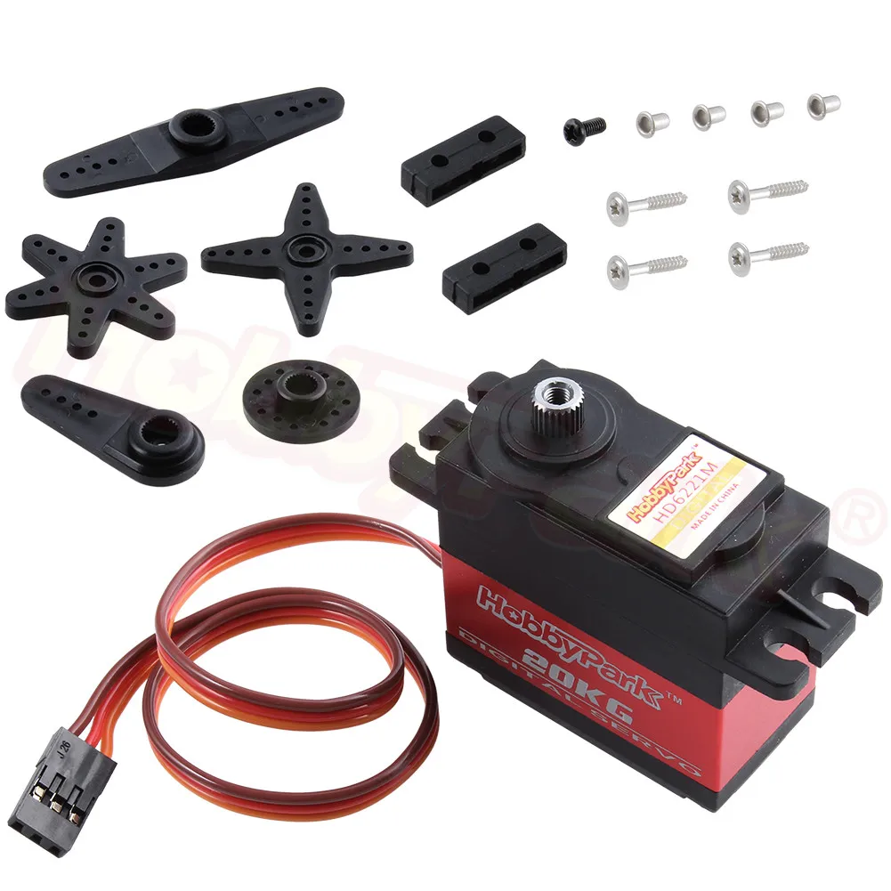 Hobbypark цифровой высокий крутящий момент 20 кг сервопривод металлический