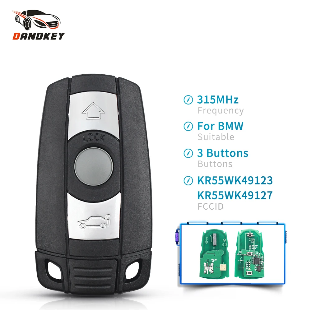 Dandkey для BMW Системы E60 E61 E70 E71 E72 E81 E82 E87 E88 E90 E91 E92 дистанционного ключа 315 МГц/868 МГц