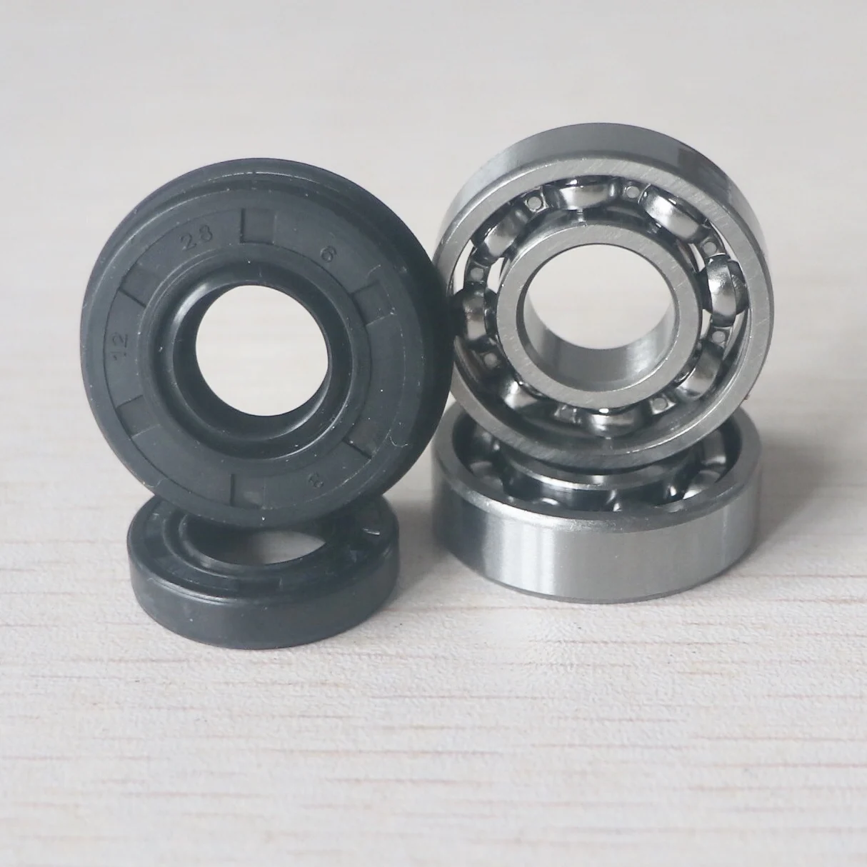 Crankshaft Oil Seal grooved ball Bearing Kit For 2500 25CC Chainsaw 6
