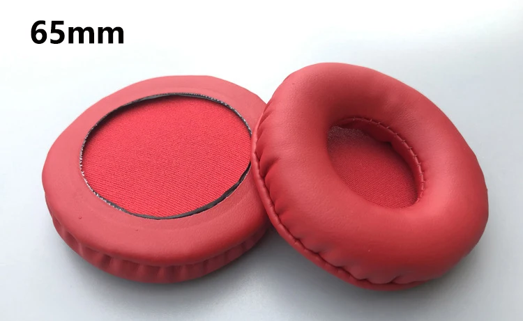 65mm red Мягкие ПУ амбушюры 45 мм-110 мм пены амбушюры 100 мм 110 мм подушки для sony для AKG для Sennheiser для Аш для Philips большие наушники - Цвет: 65mm red