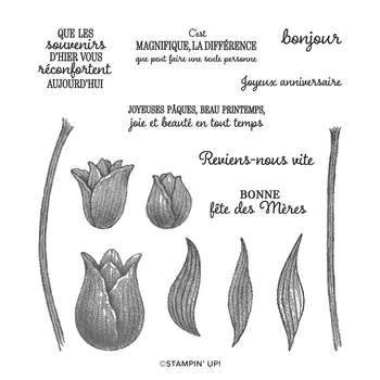 

( French)Clear Rubber Stamps for Scrapbooking Flower Silicone Seals Craft Stencil Diy Album Card Making Sheet New Stamps