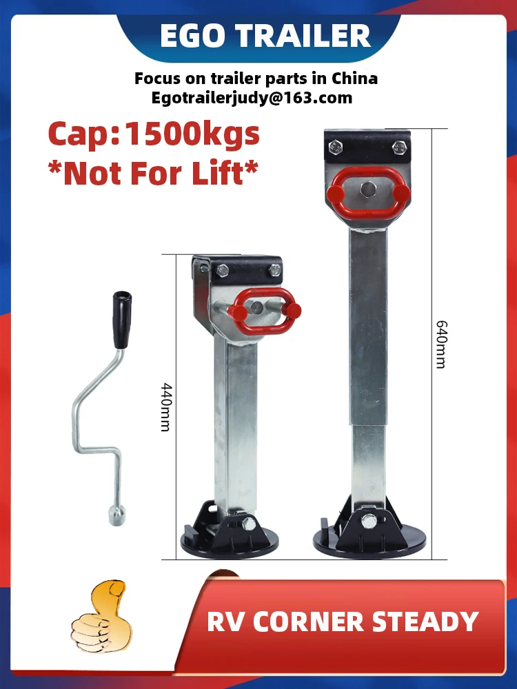 EGO TRAILER jack  440~630mm  stabilser Legs Drop Down Caravan parking legs Motorhome Camping RV Trailer prop stands price for1pc