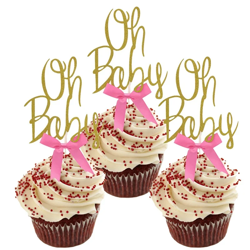 

Birthday Gold Glitter Baby Cake Topper It's A Girl Boy Cake Toppers Kids Party Baby Shower Decorations