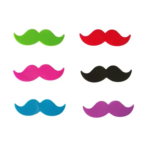 Pcs Silicone Red Wine Glass Marker Drink Marker Creative Moustache Shape Glass Identification Marker (Mixed)