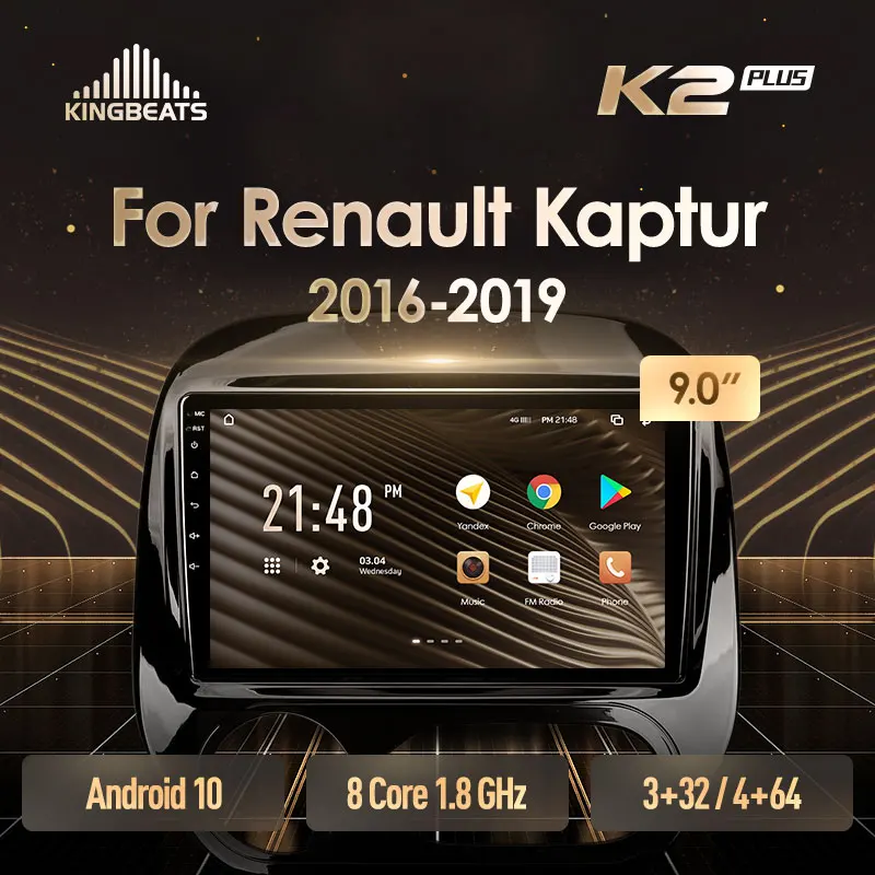 KingBeats штатное головное устройство For Renault Kaptur 2016 2019 GPS Android 10 автомагнитола на