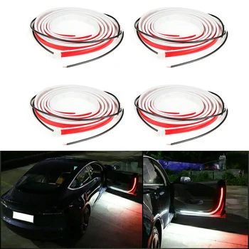 

4x Car Door Open Warning Lamp Flowing Flashing LED Lights Strip Anti-collision New And High Quality