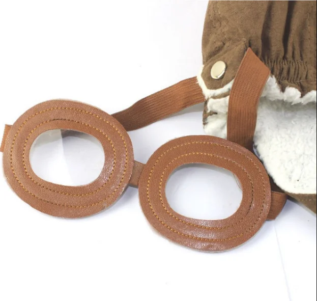 New Fashion Hats Child Pilot Aviator Hat Earmuffs Beanies Kids Autumn Winter Warm Earflap Ear Protection Cap Child Accessories