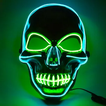

Zhenwei Led Mask Purge Halloween Light Up Professional Glow Stick Scary Smiley Face Changeable Party City Mask Light Up Toys
