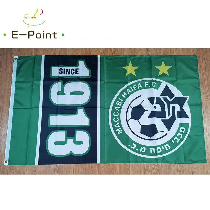 Израиль Maccabi Haifa FC Sice 1913 флаг 3 фута * 5 футов (90*150 см) размер рождественские