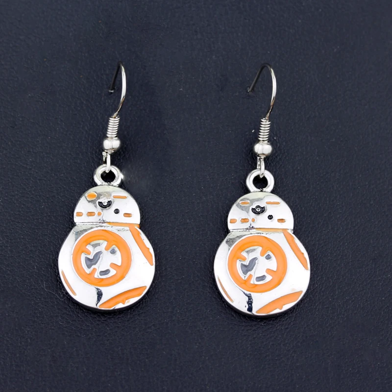 Украшения на шею из «Звездных войн» Серьги робот BB-8 Тысячелетнего Сокола космический корабль висячие серьги ювелирные изделия серьги штурмовика из мультфильма «Звездные войны: Мстители девушка уха орнамент