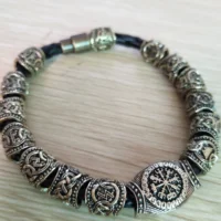 Nostalgia Viking Accessories Runic Runes Beads Diy Jewelry Mens Womens Bracelet Decoration Bangles With Charms Beads 1