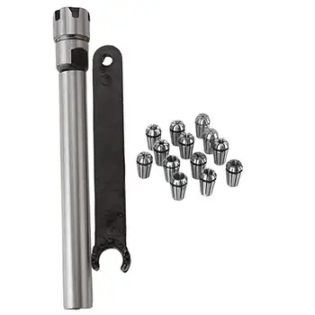 

Steel ER11 Spring Collet + CNC Mill C12-ER11M-100L Straight Shank Chuck with Wrench Pack of 15