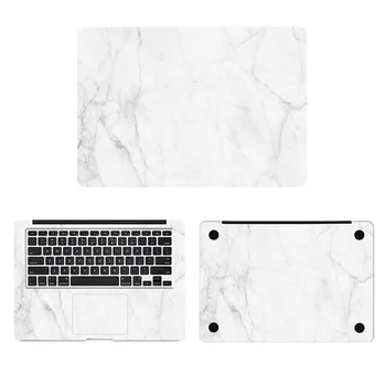 

White Marble Grain Laptop Sticker for MacBook Decal Air 11" 13" Pro 16" Retina 12 15 inch Mac Book Protective Full Cover Skin