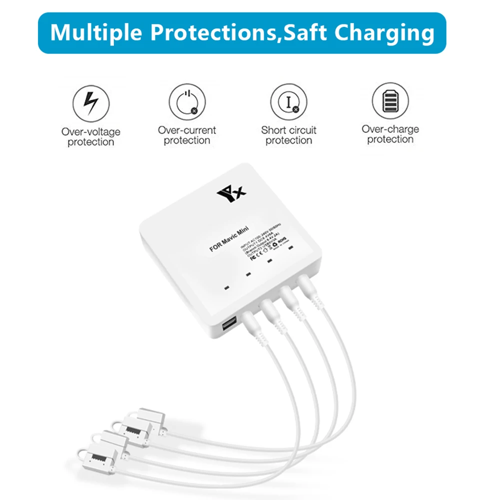 Buy Drone Battery Charger 6 In 1 Quick Home Portable Remote Controller Accessories Multiple Protection Power Charging For MAVIC Mini
