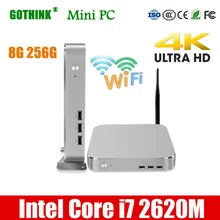 GOTHINK мини-ПК с WiFi Intel Core i7 2620M 8G 256G двухъядерный четырехпоточный 2,7 Ghz Поддержка XP WIN7/8/10 LINUX карманный ПК