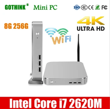 

GOTHINK mini pc with WiFi Intel Core i7 2620M 8G 256G Dual-core four-threaded 2.7Ghz support XP WIN7 / 8/10 LINUX pocket PC