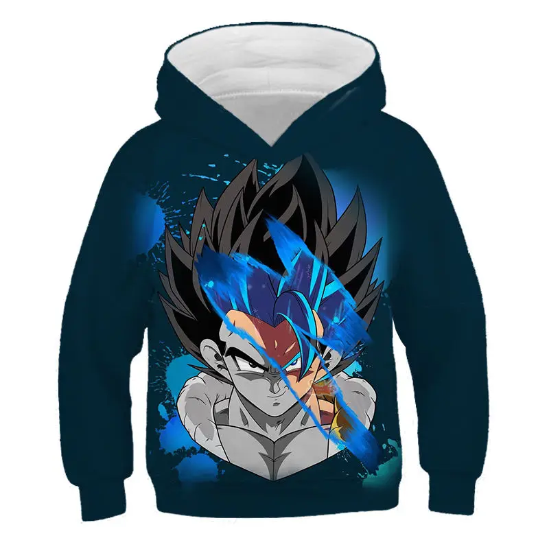 Супер Аниме толстовки Dragon Ball Z Son Goku детские толстовки с 3D принтом Harajuku детские толстовки с длинными рукавами для мальчиков и девочек - Цвет: NT-584