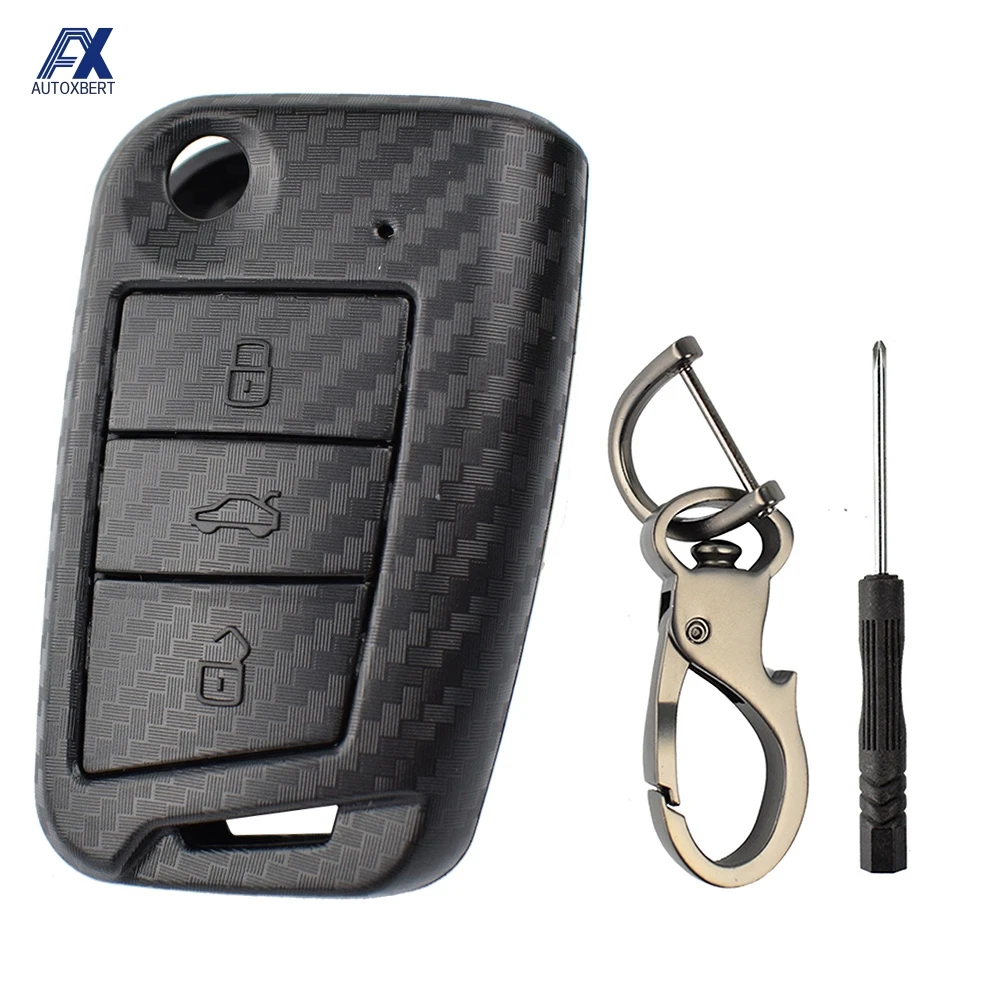 Силиконовый чехол для дистанционного ключа Skoda Fabia Octavia Kodiaq Karoq VW Polo Golf Tiguan сиденья