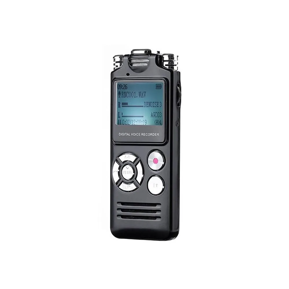 Электронный цифровой диктофон MP3 музыкальный плеер с двумя микрофонами для переговоров класса встреч Интервью Развлечения