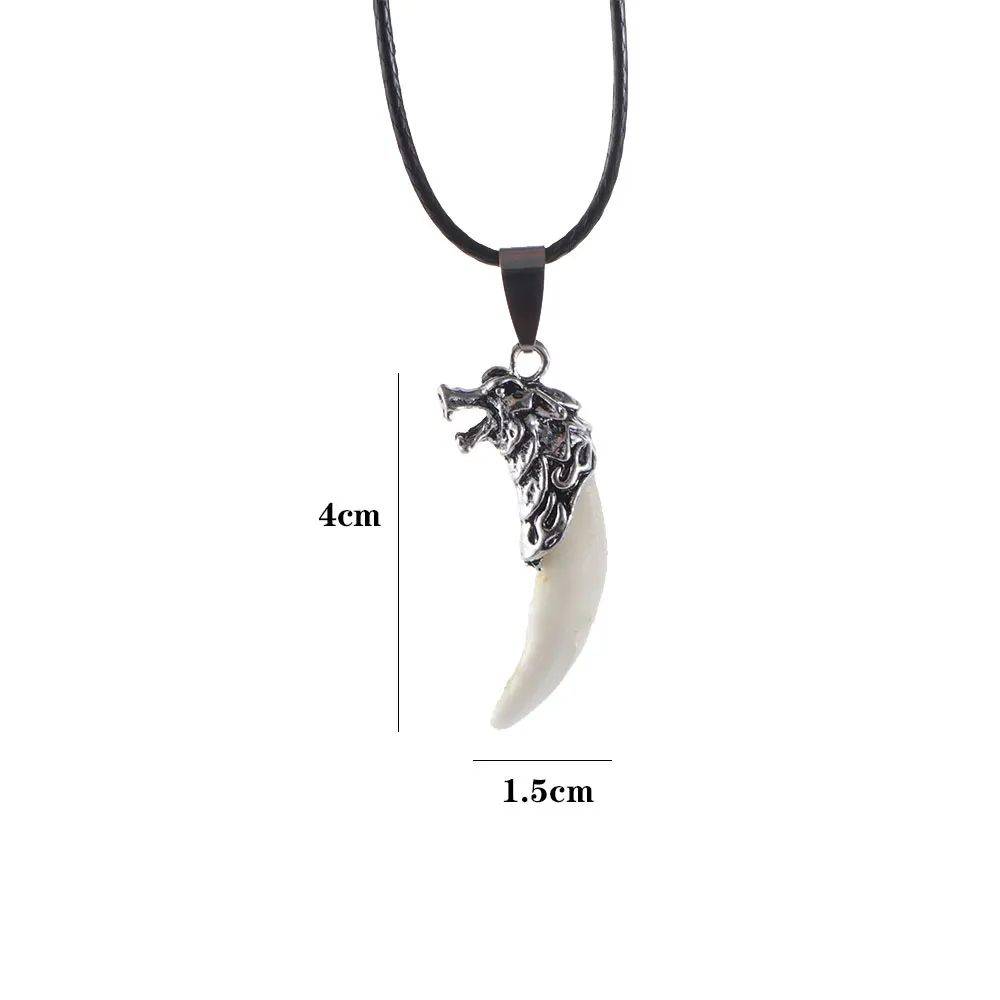 Fang Tooth Necklace Titanium Steel Wolf Tooth Pendant Jewelry