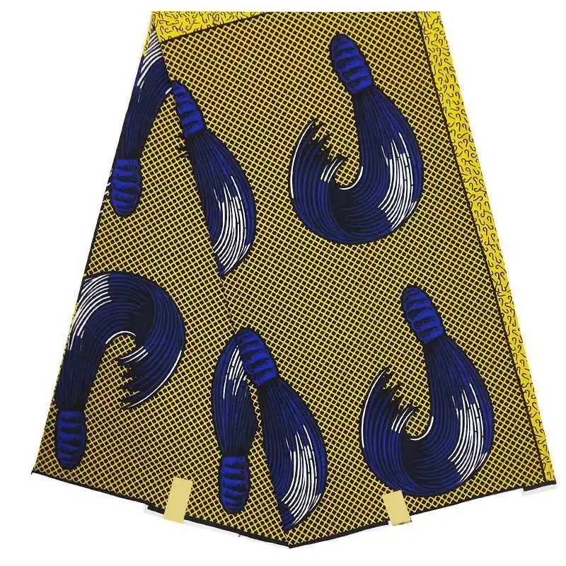 wax fabric Хлопок высокое качество Новое поступление Голландский Настоящий Воск 6 ярдов/шт, африканская вощеная ткань принтом гарантия мягкие восковые ткани - Цвет: wax fabric