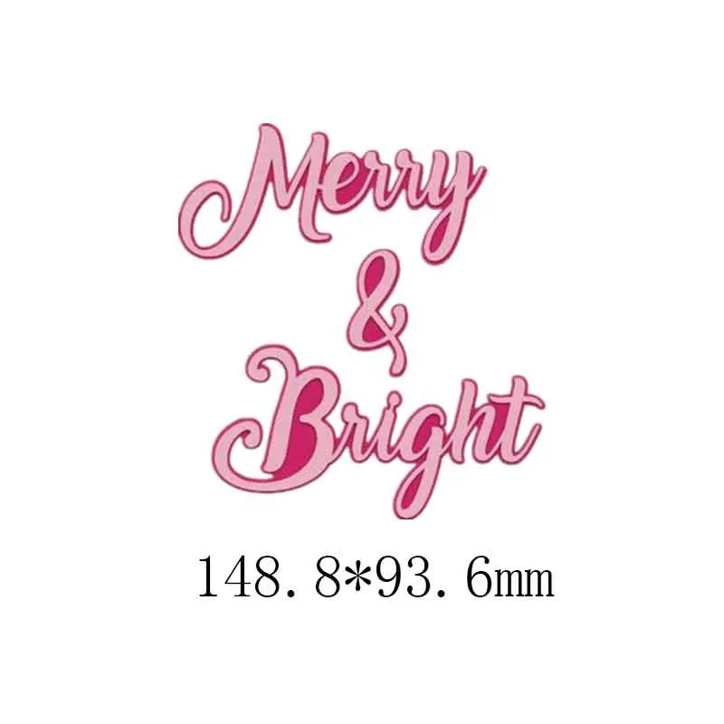 Picture 5 Merry Christmas Sending Greetings Let It Snow Phrases Metal Cutting Dies Stencil for DIY Scrapbooking Paper Cards Craft New - Цвет: Picture 5