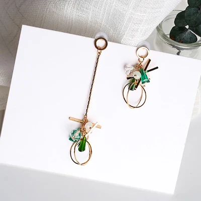 1Pair Style 3 19 стилей Висячие драгоценные камни стразы длинные висячие серьги для женщин ювелирные изделия посеребренные полые металлические висячие серьги - Окраска металла: 1Pair Style 3