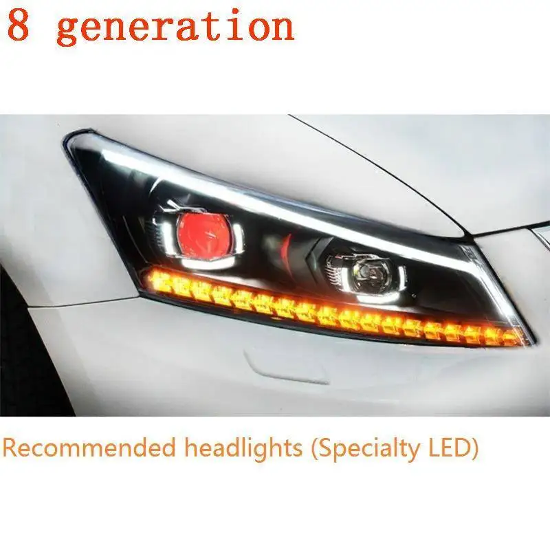 Automovil Assessoires Luces Para авто автомобили дневные ходовые светодиодные передние противотуманные фары автомобильные фары в сборе для Honda Accord - Цвет: MODEL B