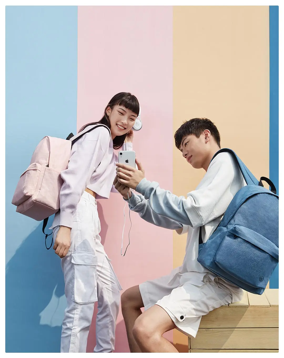 Xiaomi 90fun Молодежный ранец для колледжа промытая ткань 15L емкость легкий рюкзак для ноутбука простая и универсальная дорожная сумка