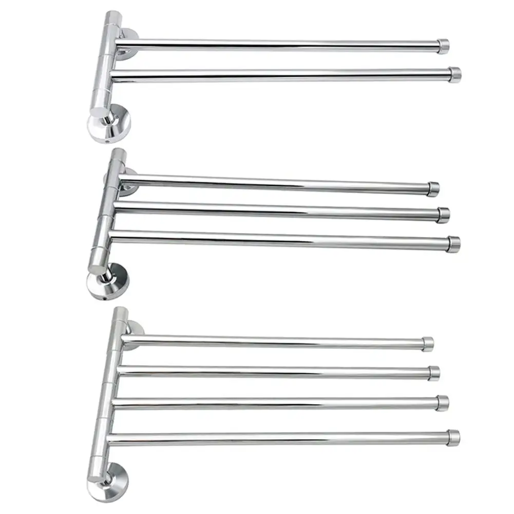 Towel Rack Stainless Steel Rotating Wall-mounted Bathroom Kitchen Polished Holder Hardware Accessory