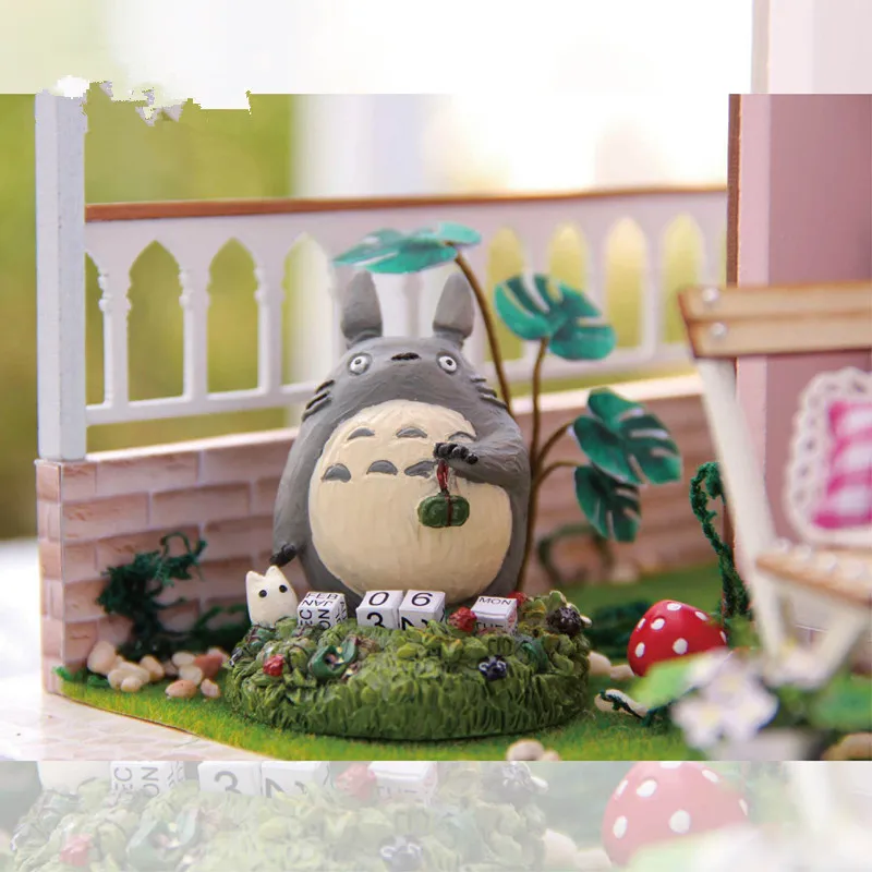 A022 рамка пригласительная карта парк мечты DIY Кукольный дом ручной работы мини Тоторо кукольный домик деревянные строительные наборы большая розовая вилла