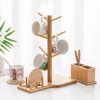 

Tree Shape Cup Holder Rack Coffee Tea Cup Storage Holder BOX Cup Pads for Home Kitchen Mug Hanging Display Drinkware Shelf