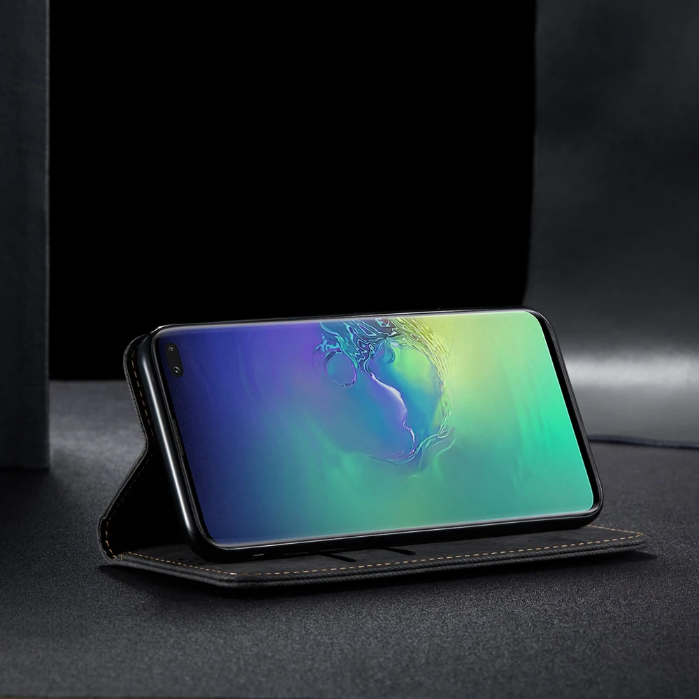 Для Etui OnePlus 7T кожаный чехол для OnePlus 7T Pro 1+ 7T чехол Роскошный Повседневный Кошелек Флип Магнитный Джинсовый чехол для телефона Funda men