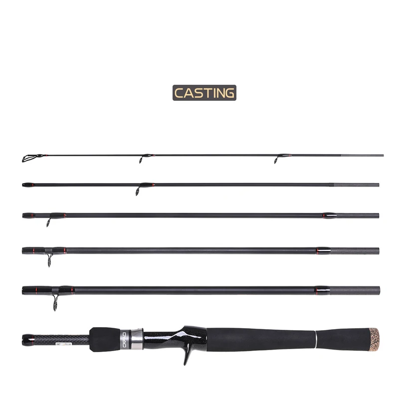 6 секций Ультра короткие рыболовные снасти удочка 2,1/2,4 м прямой пистолет ручка окунь морская удочка для рыболовных принадлежностей - Цвет: CASTING