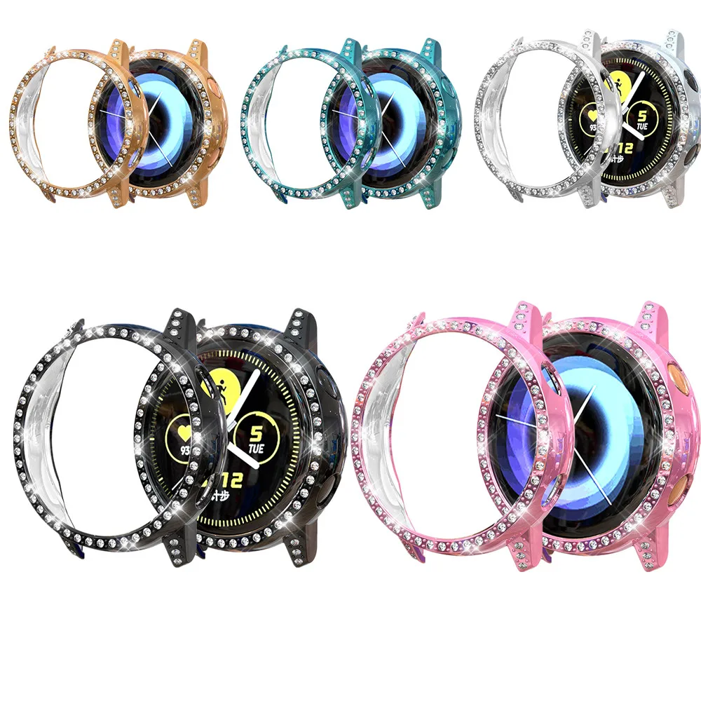 Чехол для часов с бриллиантами для samsung galaxy watch Active/SM R700 Bumper, ударопрочный чехол из ТПУ, покрытие часов, аксессуары