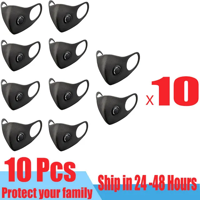 

10PCS 100% Original Face Mask Reusable Sponge 40mm Breathing Valve Fresh Air-Purifying PM2.5 Anti-Pollution Allergy Haze Dust