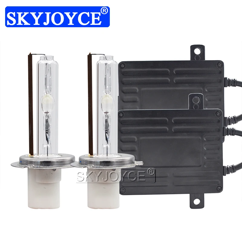 SKYJOYCE 100W Car Headlight Kit Xenon 12V 24V HID Ballast Kit For Truck Boat 100W D2H H1 H3 H11 HB3 HB4 H7 Auto Headlamp Bulbs  (1)