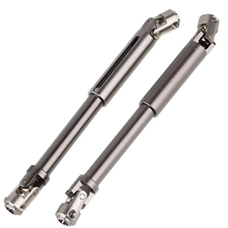 

2pcs Scx10 Steel Universal Drive Shaft With Cvd 90-115mm For 1/10 Scale Models Rc Car Axial Crawler Tf2 Trx4