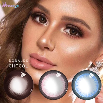 

1Pair Yearly Cycle Soft Color Contact Lens Cosmetic Makeup Natural Eyecolor Beauty Pupil For Sexy Women Party Wear
