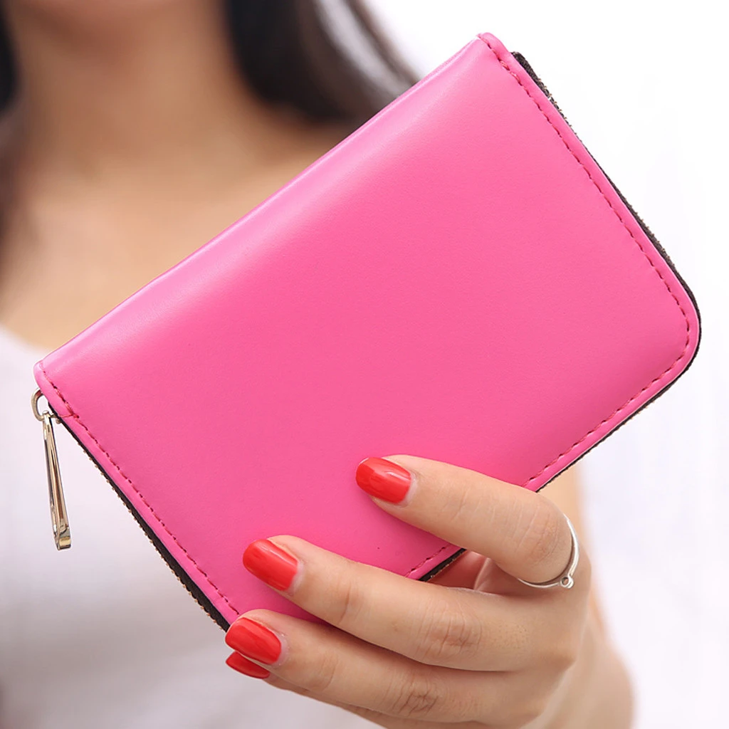 Women Coin Purse Small Bag Wallet Change Zipper Crown Decorated Money Bags Children Wallets Leather Key Holder Carteira 813